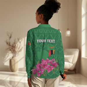 Personalized Icitungu ca Zambia Women Casual Shirt Africa Bougainvillea LT01