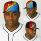Custom DR Congo Leopards Football Baseball Net Cap Abstract Leopard Pattern With National Colors And Crest