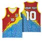 Custom DR Congo Leopards Football Basketball Jersey Abstract Leopard Pattern With National Colors And Crest