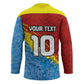 Custom DR Congo Leopards Football Hockey Jersey Abstract Leopard Pattern With National Colors And Crest