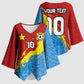 Custom DR Congo Leopards Football Kimono Sleeve Blouse Abstract Leopard Pattern With National Colors And Crest