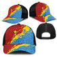 Custom DR Congo Leopards Football Mesh Trucker Cap Abstract Leopard Pattern With National Colors And Crest