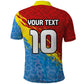 Custom DR Congo Leopards Football Polo Shirt Abstract Leopard Pattern With National Colors And Crest