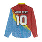 Custom DR Congo Leopards Football Women Casual Shirt Abstract Leopard Pattern With National Colors And Crest
