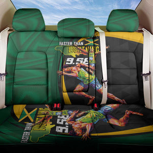 Proud of Jamaican Back Car Seat Cover Faster Than Lightning-9.58 Seconds - African Pride