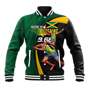 Proud of Jamaican Baseball Jacket Faster Than Lightning-9.58 Seconds - African Pride