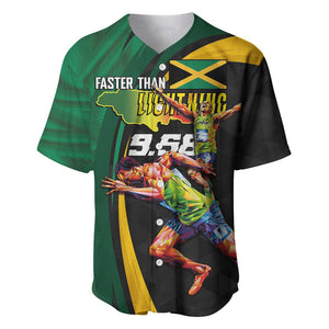Proud of Jamaican Baseball Jersey Faster Than Lightning-9.58 Seconds - African Pride