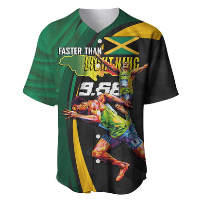 Proud of Jamaican Baseball Jersey Faster Than Lightning-9.58 Seconds - African Pride