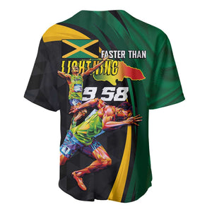 Proud of Jamaican Baseball Jersey Faster Than Lightning-9.58 Seconds - African Pride