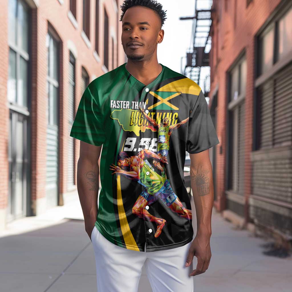 Proud of Jamaican Baseball Jersey Faster Than Lightning-9.58 Seconds - African Pride