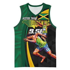 Proud of Jamaican Basketball Jersey Faster Than Lightning-9.58 Seconds - African Pride