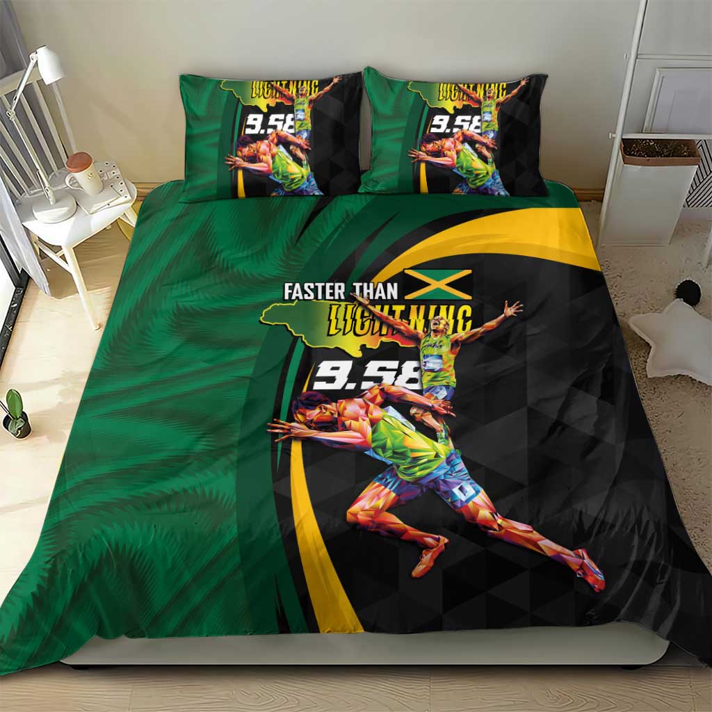 Proud of Jamaican Bedding Set Faster Than Lightning-9.58 Seconds - African Pride