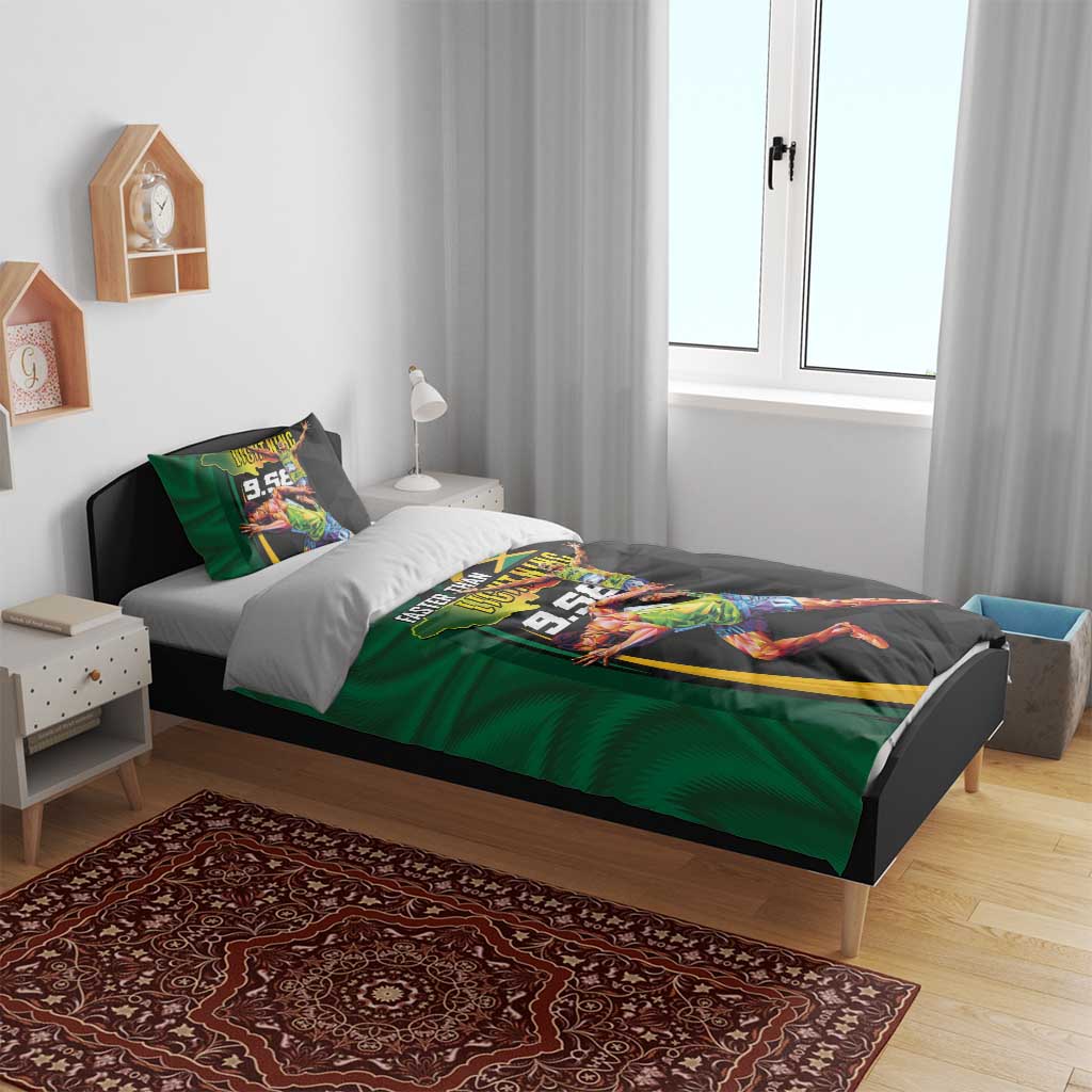 Proud of Jamaican Bedding Set Faster Than Lightning-9.58 Seconds - African Pride