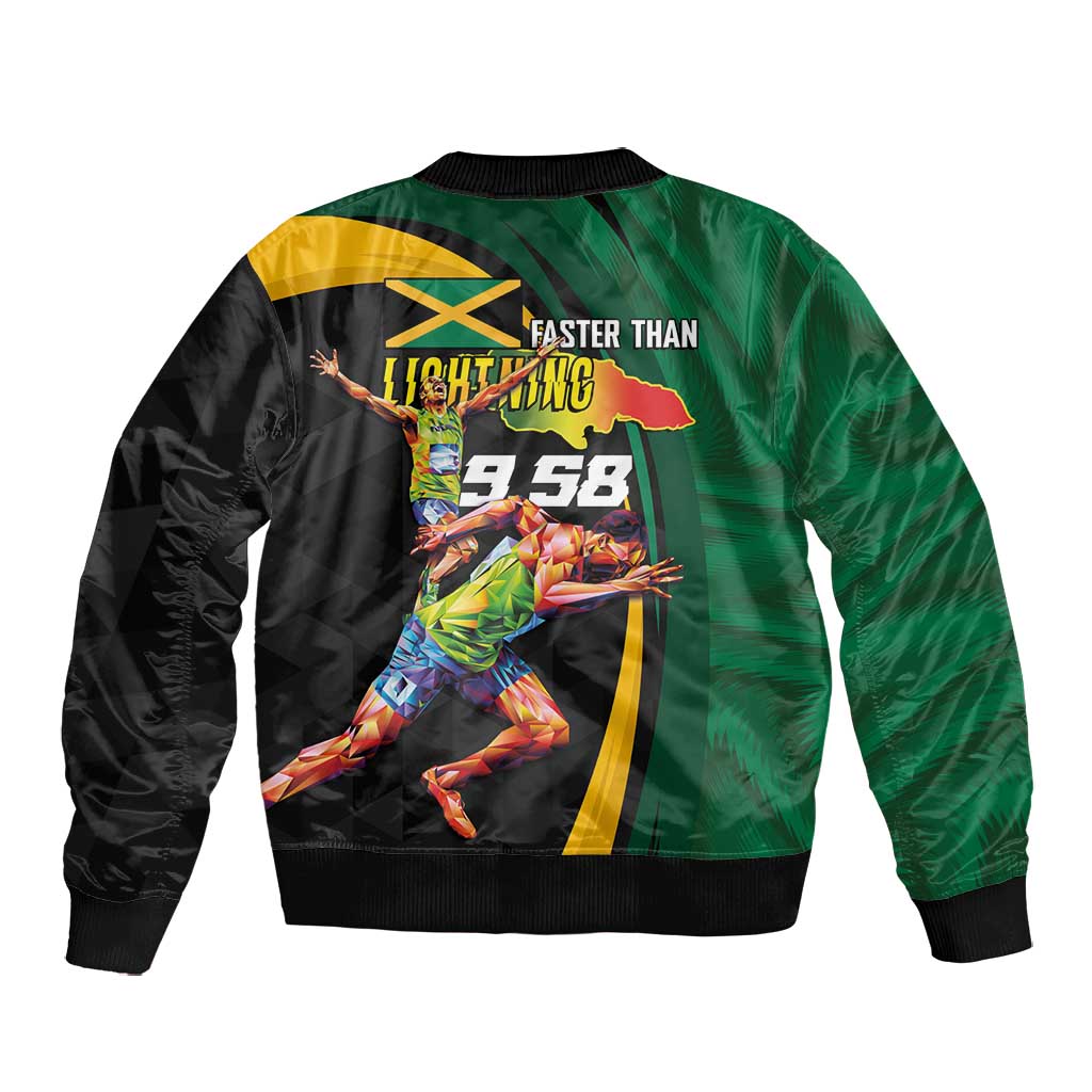 Proud of Jamaican Bomber Jacket Faster Than Lightning-9.58 Seconds - African Pride