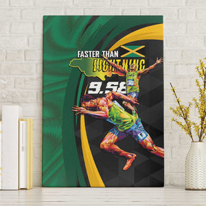 Proud of Jamaican Canvas Wall Art Faster Than Lightning-9.58 Seconds - African Pride