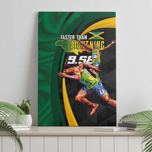 Proud of Jamaican Canvas Wall Art Faster Than Lightning-9.58 Seconds - African Pride