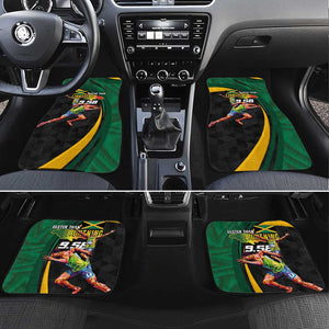 Proud of Jamaican Car Mats Faster Than Lightning-9.58 Seconds - African Pride