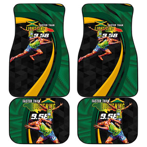 Proud of Jamaican Car Mats Faster Than Lightning-9.58 Seconds - African Pride