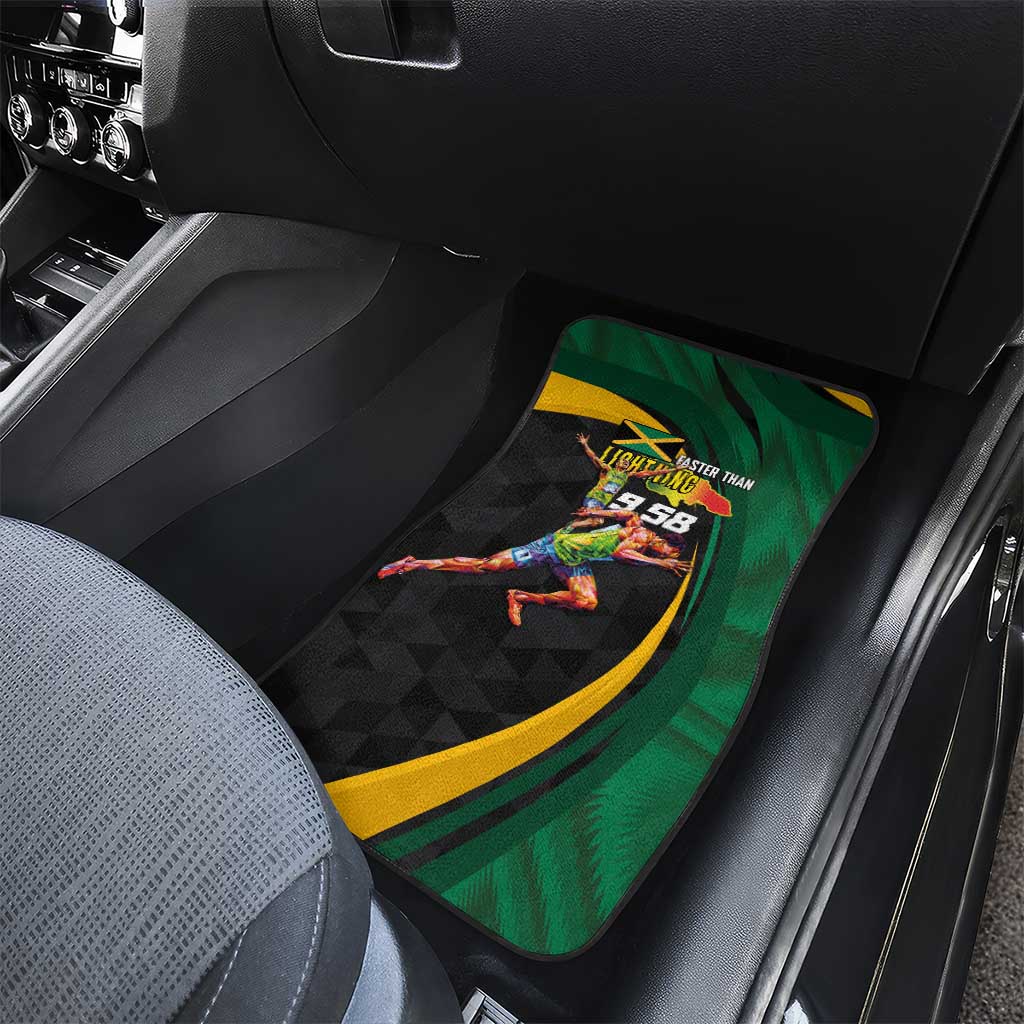 Proud of Jamaican Car Mats Faster Than Lightning-9.58 Seconds - African Pride