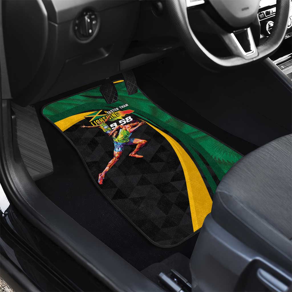 Proud of Jamaican Car Mats Faster Than Lightning-9.58 Seconds - African Pride