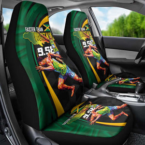 Proud of Jamaican Car Seat Cover Faster Than Lightning-9.58 Seconds - African Pride