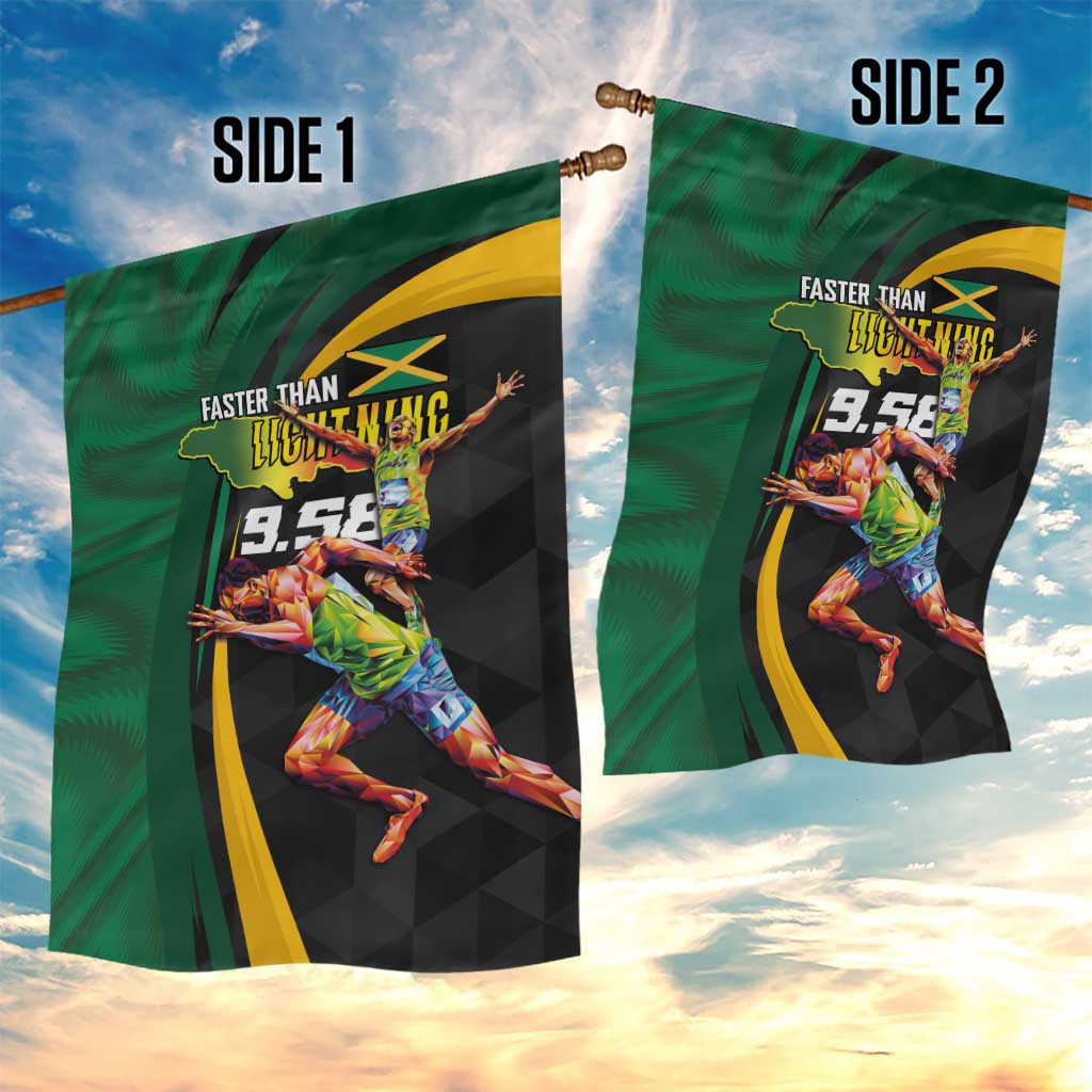 Proud of Jamaican Garden Flag Faster Than Lightning-9.58 Seconds - African Pride