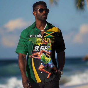 Proud of Jamaican Hawaiian Shirt Faster Than Lightning-9.58 Seconds - African Pride