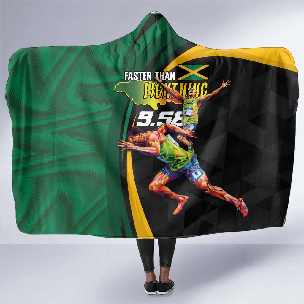 Proud of Jamaican Hooded Blanket Faster Than Lightning-9.58 Seconds - African Pride