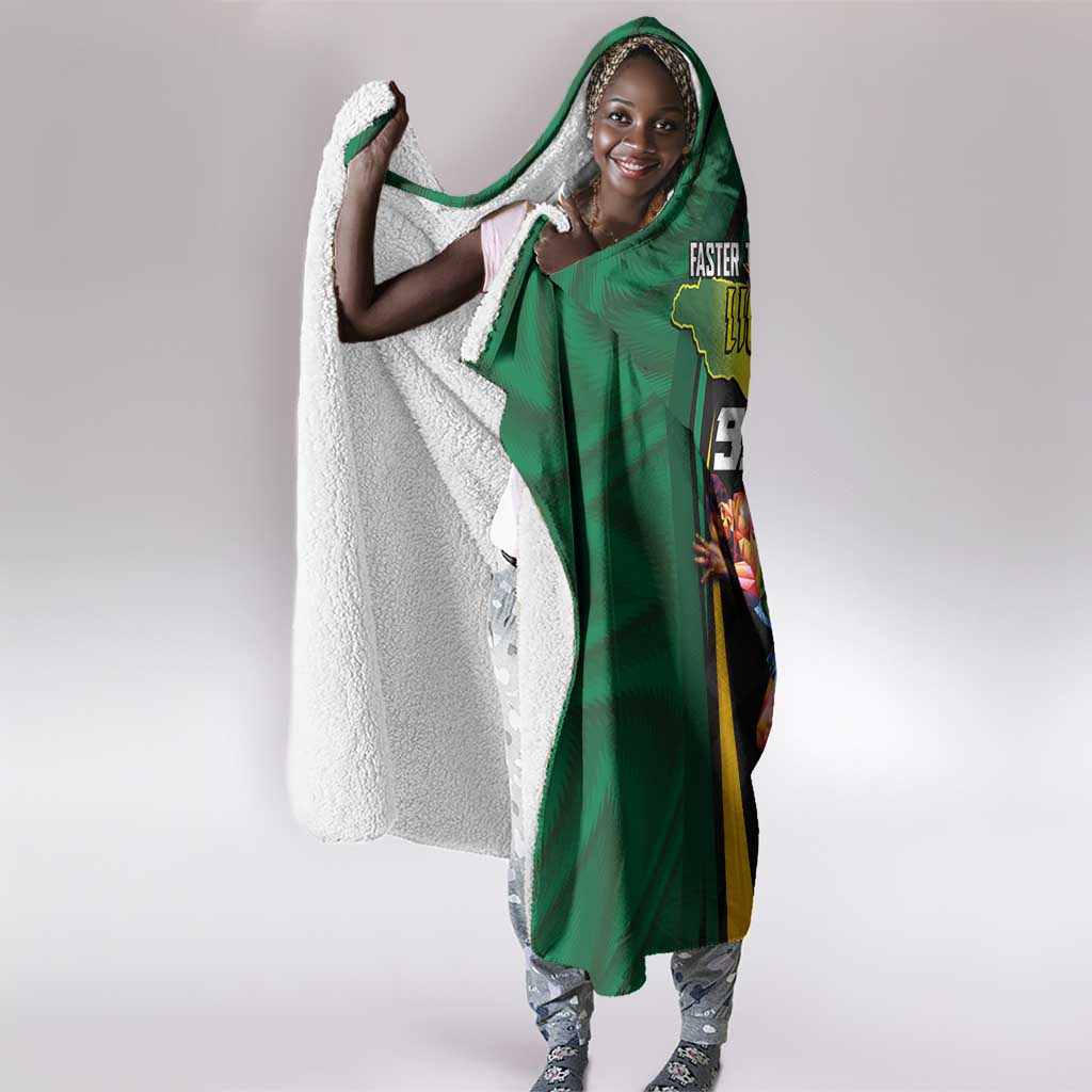 Proud of Jamaican Hooded Blanket Faster Than Lightning-9.58 Seconds - African Pride