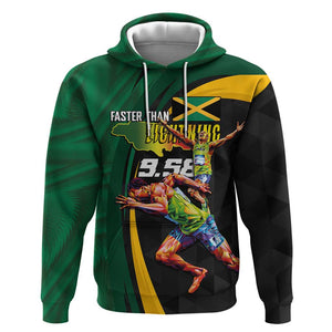 Proud of Jamaican Hoodie Faster Than Lightning-9.58 Seconds - African Pride