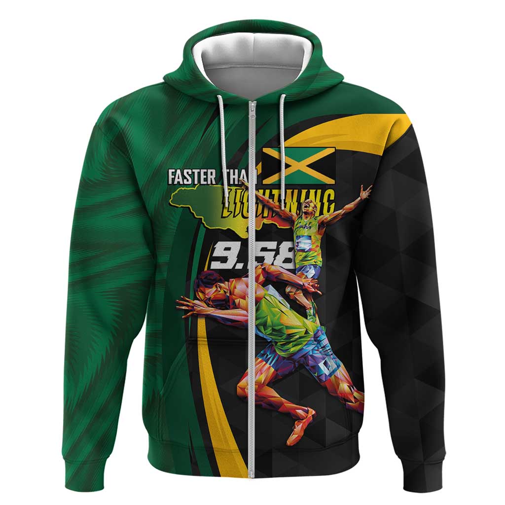 Proud of Jamaican Hoodie Faster Than Lightning-9.58 Seconds - African Pride