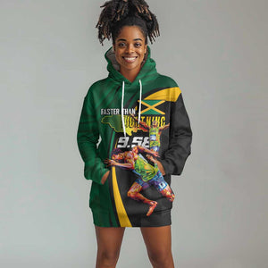 Proud of Jamaican Hoodie Dress Faster Than Lightning-9.58 Seconds - African Pride