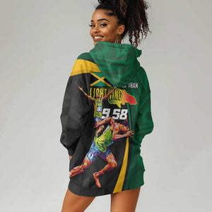 Proud of Jamaican Hoodie Dress Faster Than Lightning-9.58 Seconds - African Pride