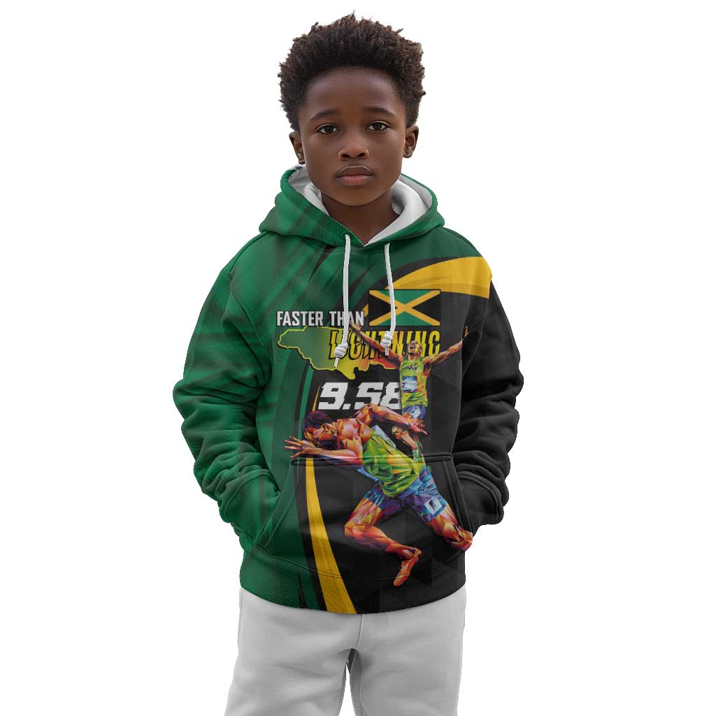 Proud of Jamaican Kid Hoodie Faster Than Lightning-9.58 Seconds - African Pride