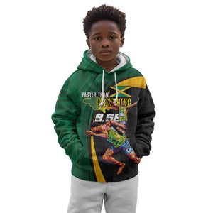 Proud of Jamaican Kid Hoodie Faster Than Lightning-9.58 Seconds - African Pride