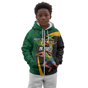 Proud of Jamaican Kid Hoodie Faster Than Lightning-9.58 Seconds - African Pride