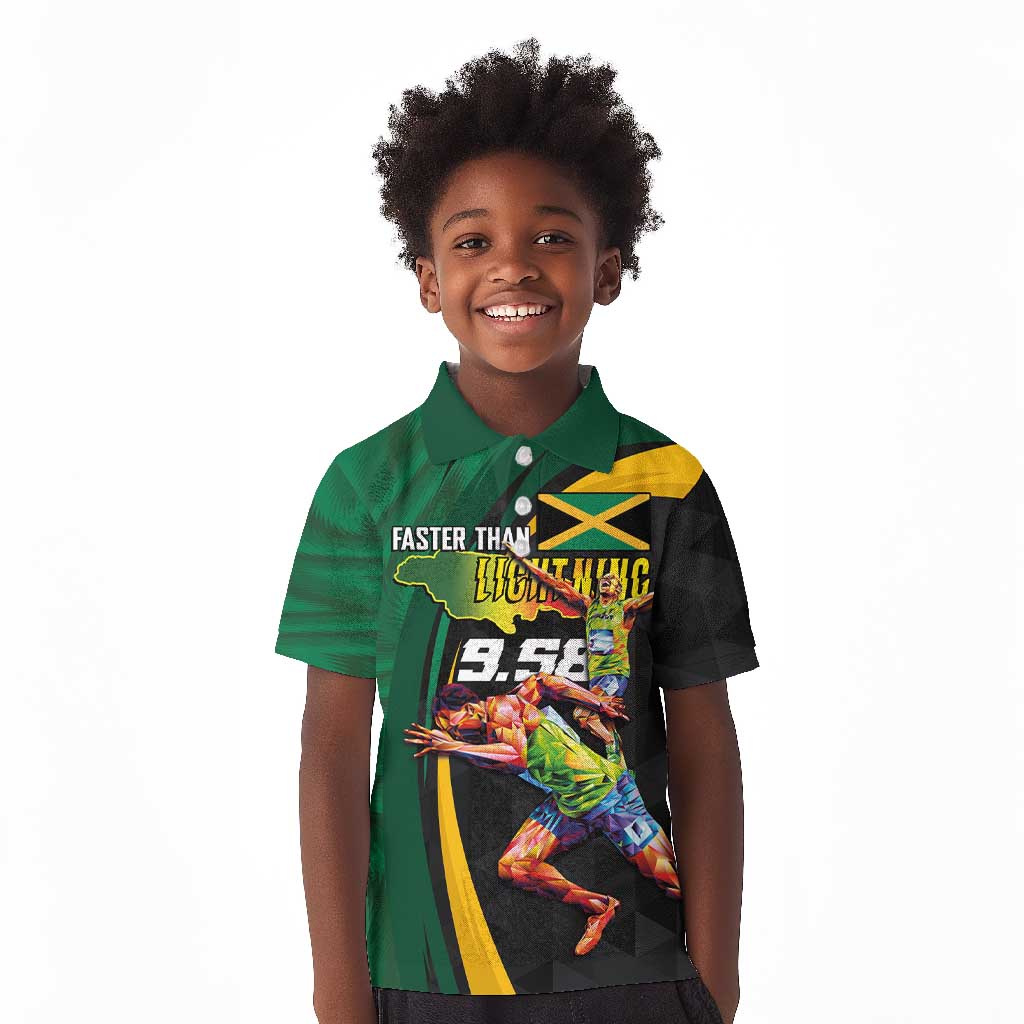 Proud of Jamaican Kid Polo Shirt Faster Than Lightning-9.58 Seconds - African Pride