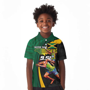 Proud of Jamaican Kid Polo Shirt Faster Than Lightning-9.58 Seconds - African Pride