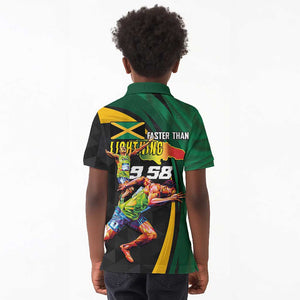 Proud of Jamaican Kid Polo Shirt Faster Than Lightning-9.58 Seconds - African Pride