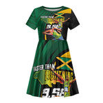 Proud of Jamaican Kid Short Sleeve Dress Faster Than Lightning-9.58 Seconds - African Pride