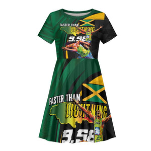 Proud of Jamaican Kid Short Sleeve Dress Faster Than Lightning-9.58 Seconds - African Pride