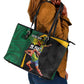 Proud of Jamaican Leather Tote Bag Faster Than Lightning-9.58 Seconds - African Pride
