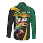Proud of Jamaican Long Sleeve Button Shirt Faster Than Lightning-9.58 Seconds - African Pride