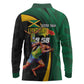 Proud of Jamaican Long Sleeve Polo Shirt Faster Than Lightning-9.58 Seconds - African Pride