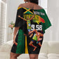 Proud of Jamaican Off Shoulder Short Dress Faster Than Lightning-9.58 Seconds - African Pride