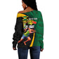 Proud of Jamaican Off Shoulder Sweater Faster Than Lightning-9.58 Seconds - African Pride