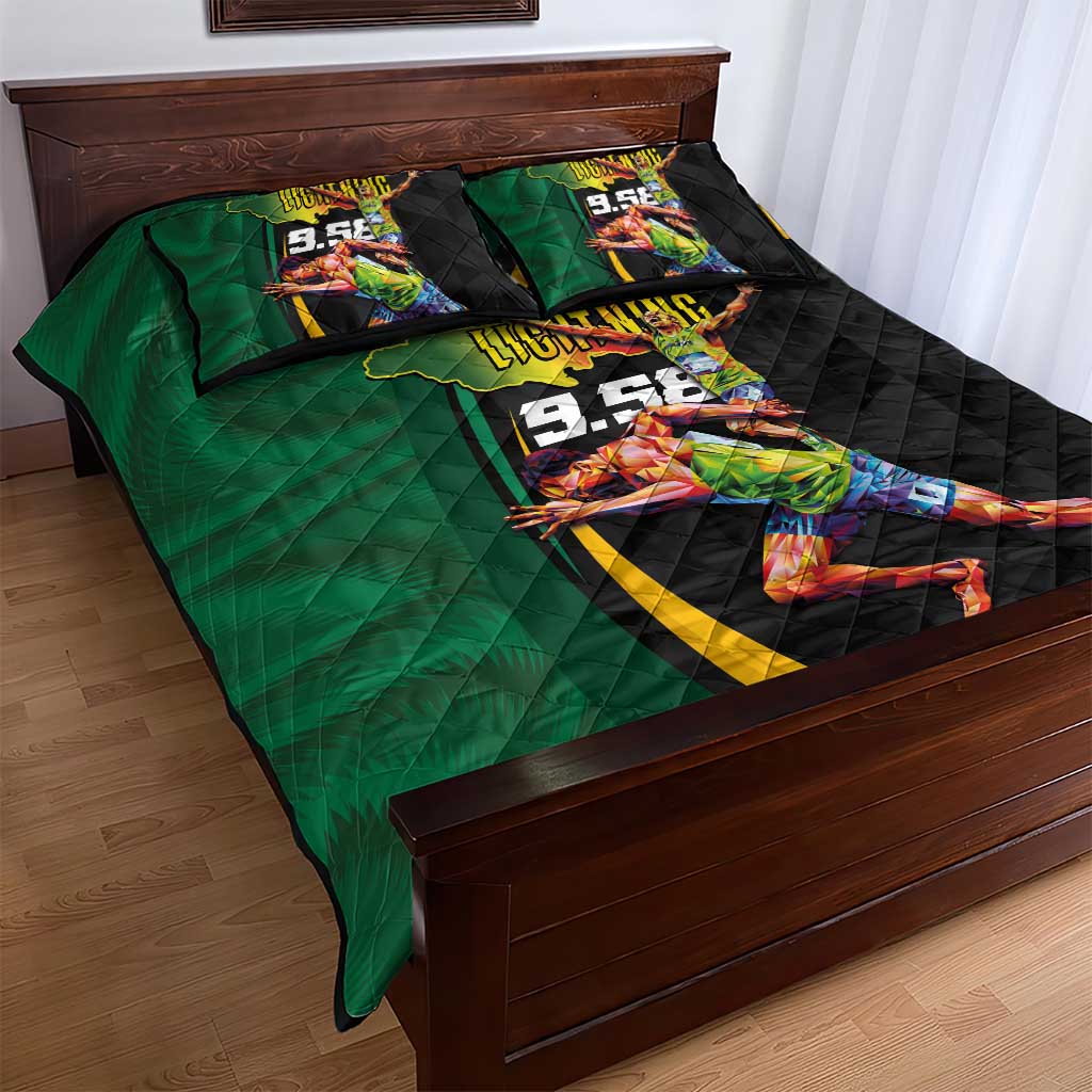 Proud of Jamaican Quilt Bed Set Faster Than Lightning-9.58 Seconds - African Pride