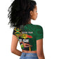 Proud of Jamaican Raglan Cropped T shirt Faster Than Lightning-9.58 Seconds - African Pride