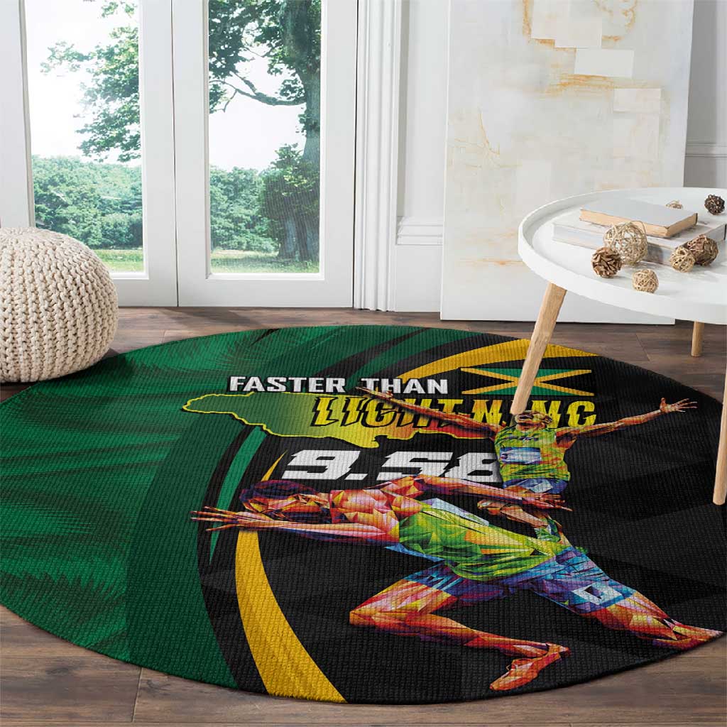 Proud of Jamaican Round Carpet Faster Than Lightning-9.58 Seconds - African Pride