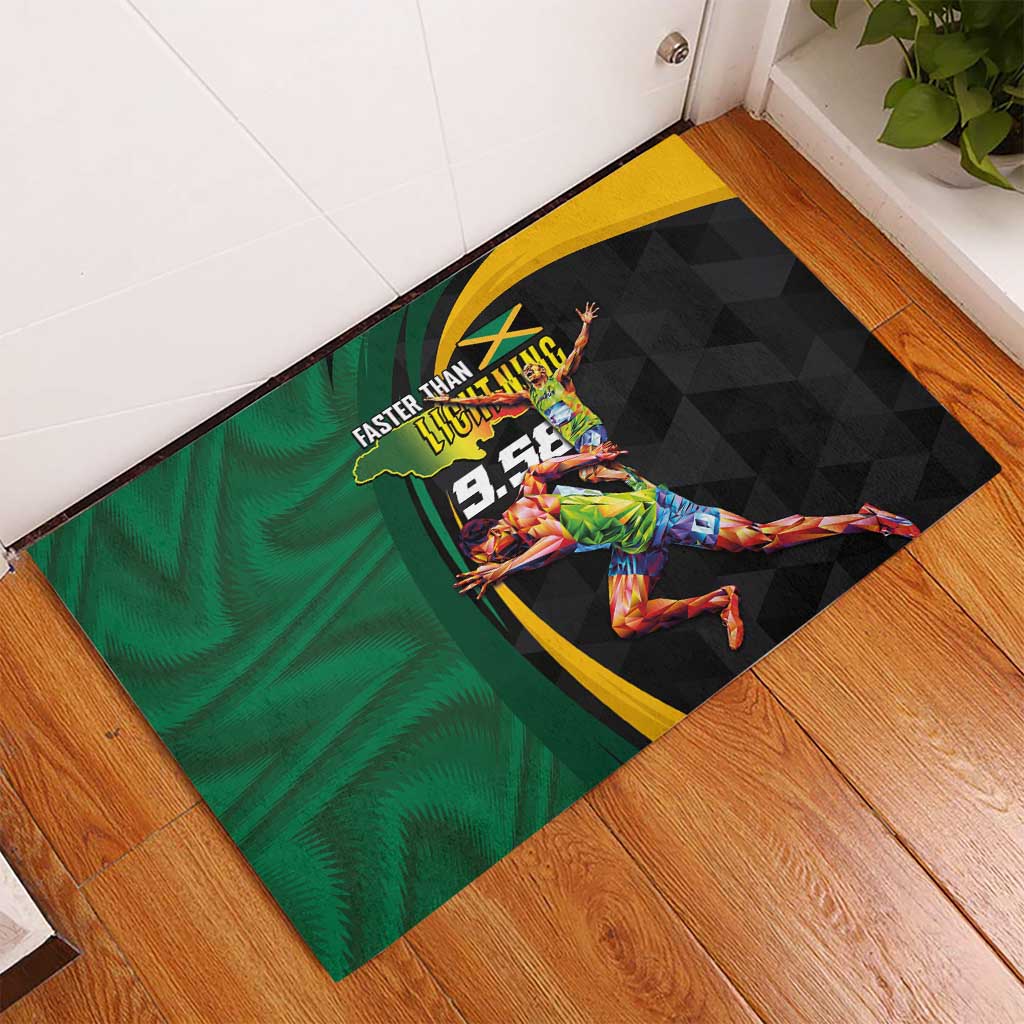Proud of Jamaican Rubber Doormat Faster Than Lightning-9.58 Seconds - African Pride